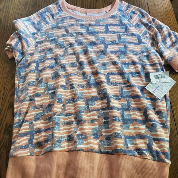 NWT lularoe American flag Jane shirt sz large - Picture 1 of 3